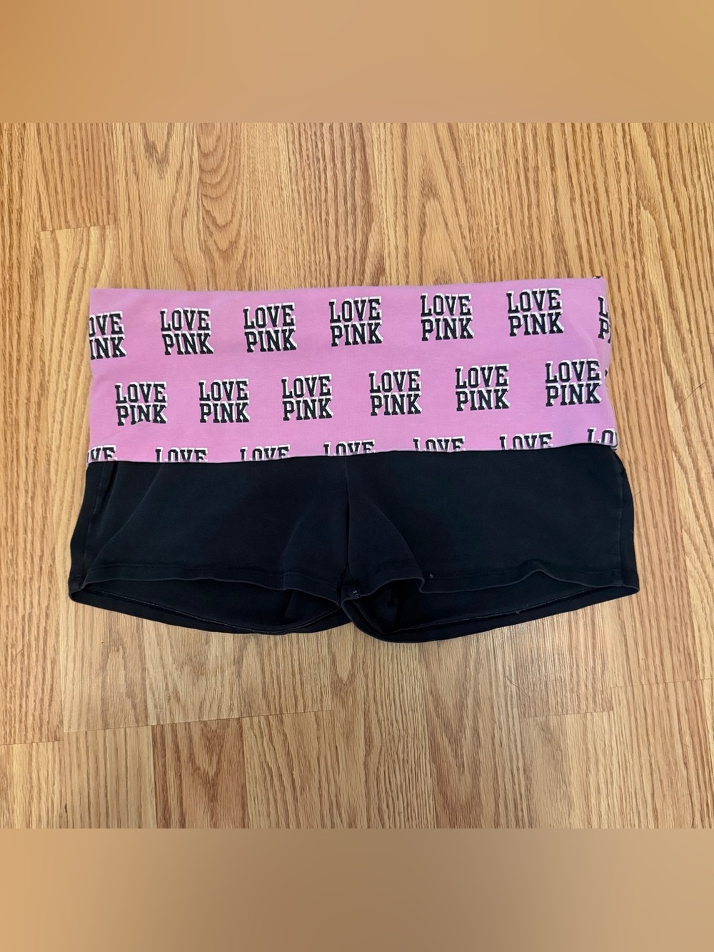 Pink Victoria’s Secret Y2K Foldover Yoga Shorts M